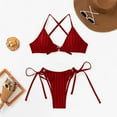 thumbnail image 5 of Hicidod Women's Bikini Swimsuits Sexy Halter Push Up Swimwear Triangle Beach Trendy Bathing Suit 2 Piece Tie String Thong, 5 of 7