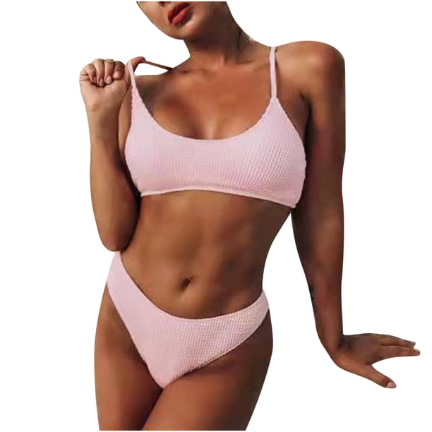 Conjunto de bikini de dos piezas cómodo con contraste de pecho alto para mujer OAVQHLG3B Store lin121212