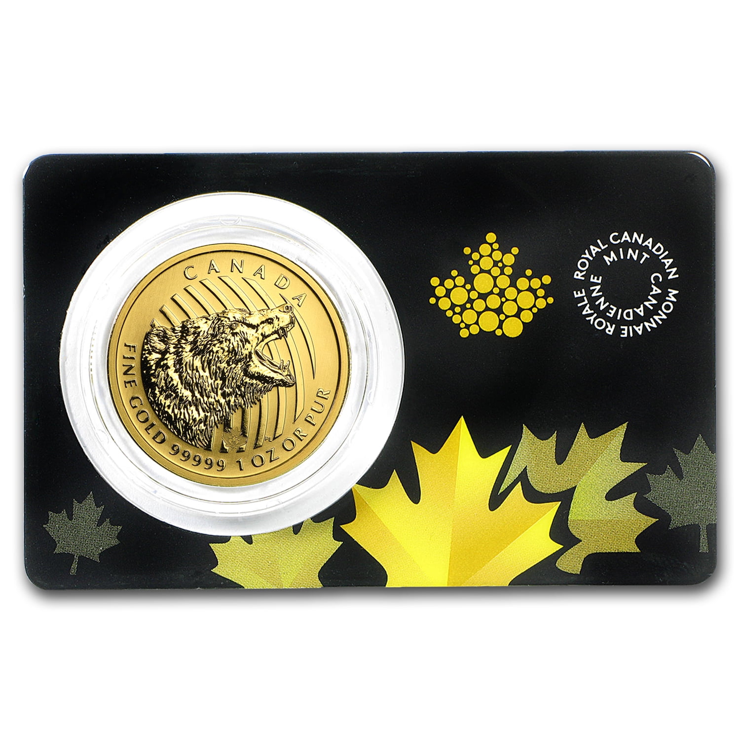2016 Canada 1 oz Gold Roaring Grizzly Bear .99999 BU (Assay Card)