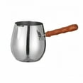 thumbnail image 2 of Turkish Coffee Pot Stainless Steel Chocolate Melting Sauce Heating Wooden Handle, 2 of 9