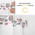 thumbnail image 2 of Easter Animals No Hooks Shower Curtain with Snap-in Liner Colorful Chicken Butterfly Sheep Eggs Floral Shower Curtains for Bathroom, Waterproof, Easy Install, Washable 54"x78", 2 of 9