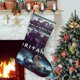 thumbnail image 1 of Britannia Tema: Calcetines de Navidad, fino lino blanco para colgar en escaleras y chimenea, decoración navideña para el hogar, regalo de Navidad. 45cm × 32cm, 1 of 5