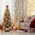 thumbnail image 5 of Towallmark 4.5ft Christmas Tree with 200 Warm White LED Lights, Pre-Lit Artificial Christmas Tree with Lighting Potted Base, 8 Lighting Modes, Holiday Xmas Tree with Red Berries, for Home, Entrances, 5 of 7