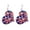 C, variant on Independence Day Flag Earrings American Independence Day Flag Pattern Earrings Faux Leather Teardrop Shape Lightweight Colorblock Casual