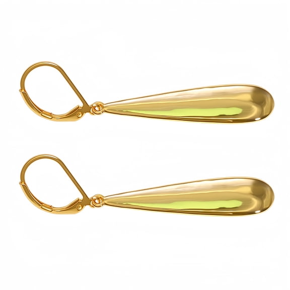 Long Teardrop Dangle Gold Plated Earrings for Women Hypoallergenic Drop Leverback Earrings Trendy Long Teardrop Dangle Earings for Jewelry Gifts