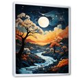 thumbnail image 2 of Designart "Winter Dreamland Vistas I" Snow Floater Framed Wall Art Living Room, 2 of 5
