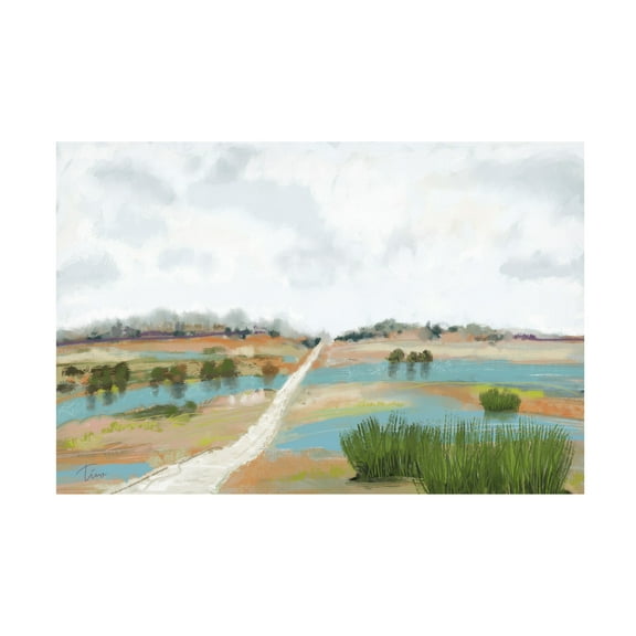 Canvas Wall Art - Tina Finn 'Lonely Road' Wall Art for Living Room, Bedroom, or Office Décor by Trademark Fine Art - 19 x 12 Inches