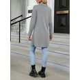 thumbnail image 4 of xiaxaixu Women's Spring Autumn Long Cardigan Solid Color Long Sleeve Open Front Cardigan Jacket, 4 of 8