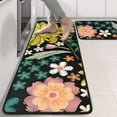 thumbnail image 2 of Kitchen Rugs Sets Of 2,Pioneer Flower Floral Print Pattern Anti Fatigue Kitchen Mat Rugs Non Slip Washable,Decorative Kitchen Floor Mats for Kitchen,Sink,Laundry,17"x47"+17"x47", 2 of 5