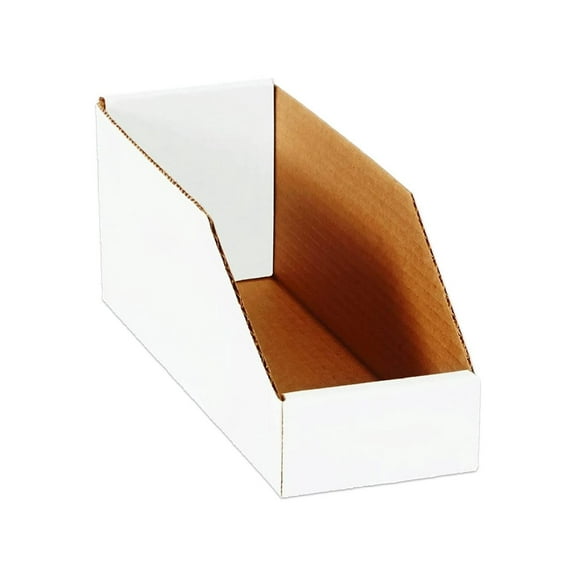 Exlonjet Storage Bins 6"L x 12"W x 4.5"H, 50-Pack | Corrugated Cardboard Box for Packing, Moving and Storage