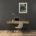 thumbnail image 3 of Vess, June Erica 19x24 White Modern Wood Framed Museum Art Print Titled - Deco Pattern in Blue III, 3 of 4