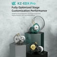 thumbnail image 2 of FunnyBeans KZ EDX Pro in-Ear Earphones, HiFi Stereo IEM Noise Cancelling Sport Earbuds (Black, with mic), 2 of 9
