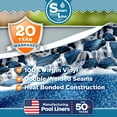 thumbnail image 2 of SmartLine 18' x 33' Oval Waterfall Overlap Above Ground Swimming Pool Liner, 54" Height, 20 Gauge, 2 of 6