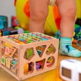 thumbnail image 3 of Brain Games for Kids 8-12 Children's Wooden Rainbow Stacking and Inserting Toy Early Education Puzzle for Shape Matching Color Recognition and Multiple Functions, 3 of 7