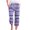 Purple, variant on Mrat Women's Capris Pants Pockets Wide Leg Elastic Straight Women Capris Trousers Loose Summer Capris Trousers Casual Summer Cropped Pants Dark Gray L