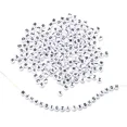thumbnail image 5 of 100/200/300/500Pcs Mixed Letter Acrylic Beads Round Flat Alphabet Spacer Beads For Jewelry Making Handmade Diy Bracelet Necklace, 5 of 5
