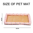 thumbnail image 2 of Stylish Dog Bed Mat, Summer Pet Cooler Cat Ice Cushion, Rattan Cool Mat Dog Kennel, Pet Sleeping Mat for Small to XXX-Large Dogs, Grey Rabbit Pattern - L(23.62"x17.71"x1.1"), 2 of 6