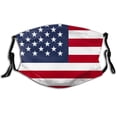 thumbnail image 3 of 2 PCS Face Mouth Mask Patriotic USA American Flag Face Shields Comfy Breathable Balaclavas, 3 of 4
