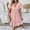 Pink, variant on asdoklhq A Line Dresses for Women Short Sleeve House Fashion Women Summer Solid Casual V-Neck Short Sleeve Mini Dress Pink M