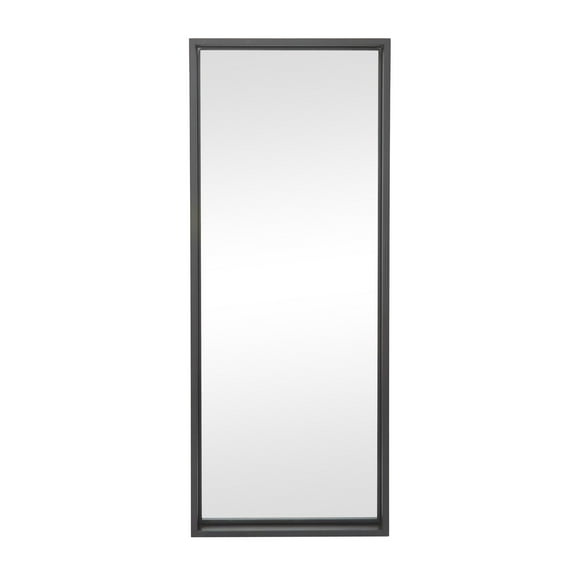 DecMode 24" x 60" Black Metal Tall Floor Mirror