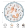 thumbnail image 4 of Sweet Jojo Designs Seashells Boy, Girl, Unisex/Gender Neutral Baby Tummy Time Play Mat, 4 of 5