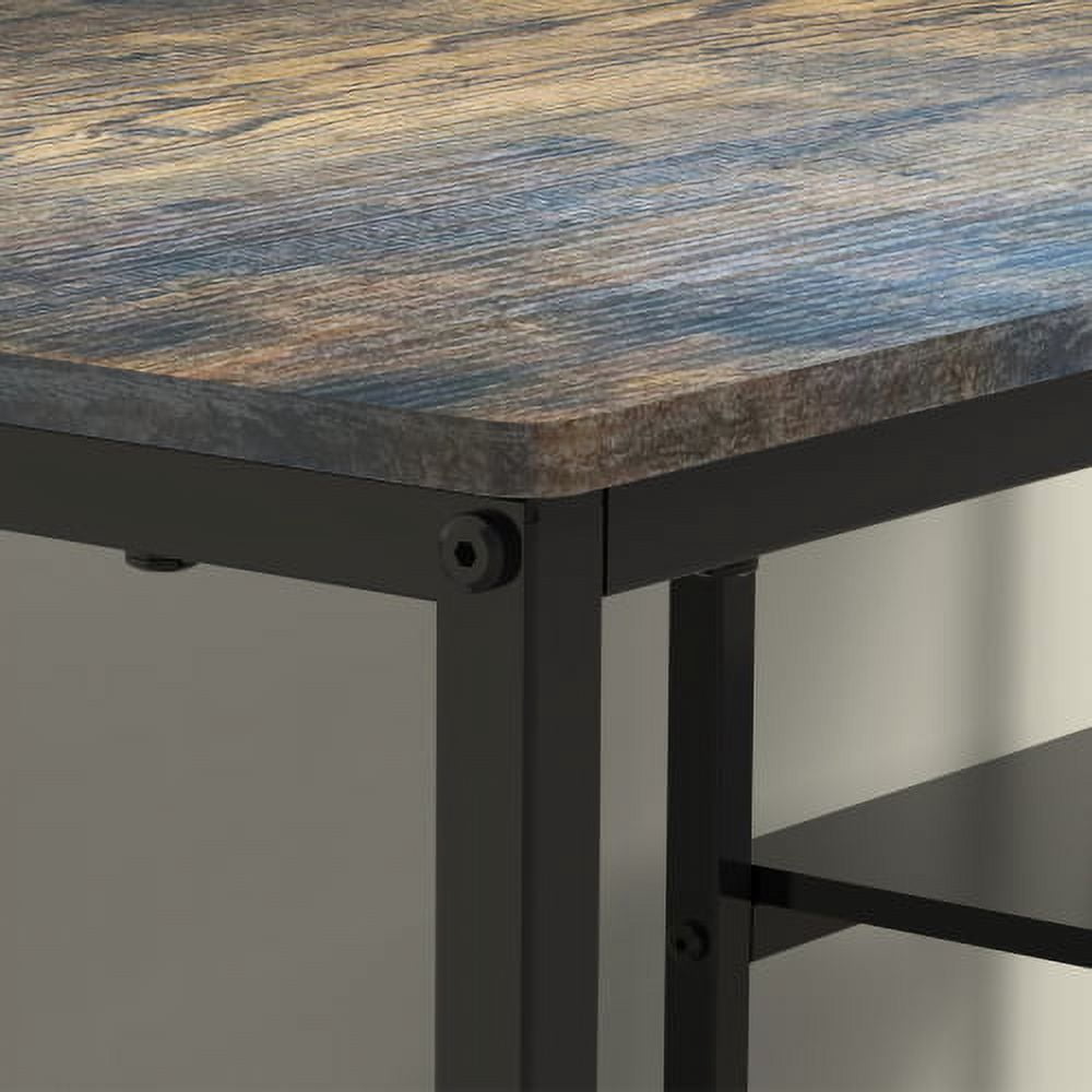 40 Inch Computer Desk - Sturdy Home Office Desk with Multi-Layer Storage Module, Space-Saving Study Writing Gaming Table for Small Spaces, Rustic Brown