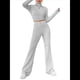 thumbnail image 1 of Conjunto de Pijama de Larga para Mujer, Conjunto de Pijama Informal de 2 Piezas, Ropa de Dormir de Otoño Gris XS, 1 of 9