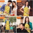 thumbnail image 4 of Orange Slices White Pattern Apron-Garden Aprons for Women with Pockets-Cotton Linen Waterproof Kitchen Cooking Gardening Aprons Adjustable for Kitchen,Cooking,BBQ and Salon 33x27 Inch, 4 of 7