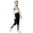 thumbnail image 4 of PatPat Girls Cropped Hoodies Plaid Sweatshirts and Legging Pants Set for Toddler and Big Girls Size 4-12, 4 of 8