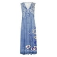 thumbnail image 4 of Erwazi Womens Sleeveless Maxi Dress Casual Summer Beach Floral Long Sundress, 4 of 5