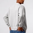 thumbnail image 5 of LNZGNM Men's Waffle Cardigans V Neck Big and Tall Sweaters Button Down Lightweight Long Sleeve Cardigan Loose Fit Casual Daily Wear Outwear,White 3XL, 5 of 5