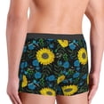 thumbnail image 6 of Cauagu Sunflowers And Blue Flower Print Boxer Briefs for Men,Comfortable Breathable Men's Underwear Moisture Wicking Underpants -Medium, 6 of 8