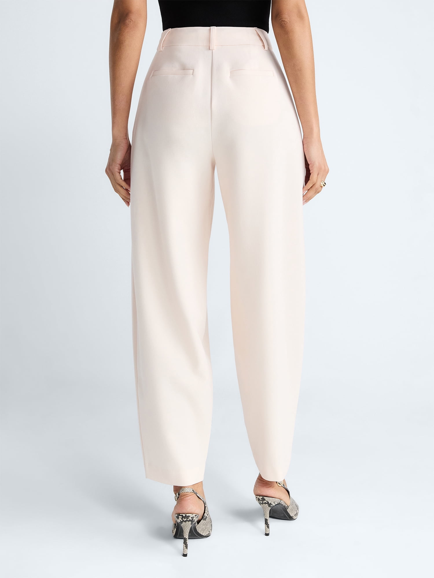 Devil Wears Prada Scoop Collection Women’s and Women's Plus High Rise Pleated Trousers, 30" Inseam, Sizes 0-26W
