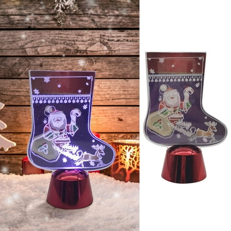 

Christmas decorations Christmas 3D Night Light Atmosphere Bedside LED Table Lighting Christmas Lighting Night Light Christmas Shoes 3D Night Light fall decorations for home