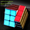 thumbnail image 2 of Cubo de Rubik de tercer orden colorido, galvanizado, fuerza magnética suave, competición profesional, giro rápido, juguete educativo suave para niños, 2 of 6