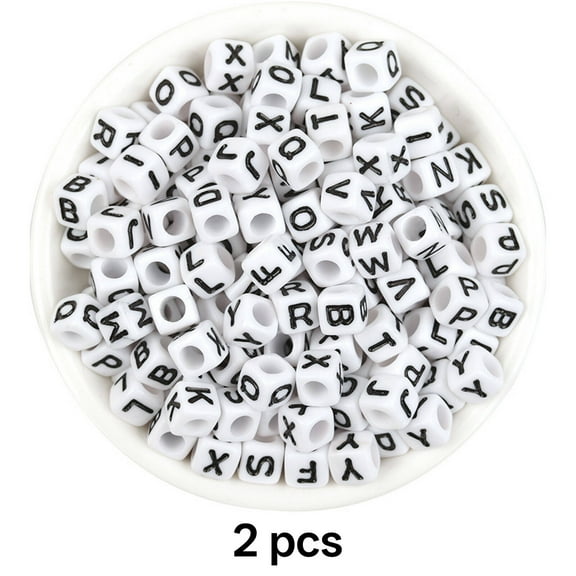 BESTSKY 200 Pcs Silicone Beads,Colorful Letter Beads Bracelet Beads,Customizable Design Creative Fun Silicone Focal Beads,Black