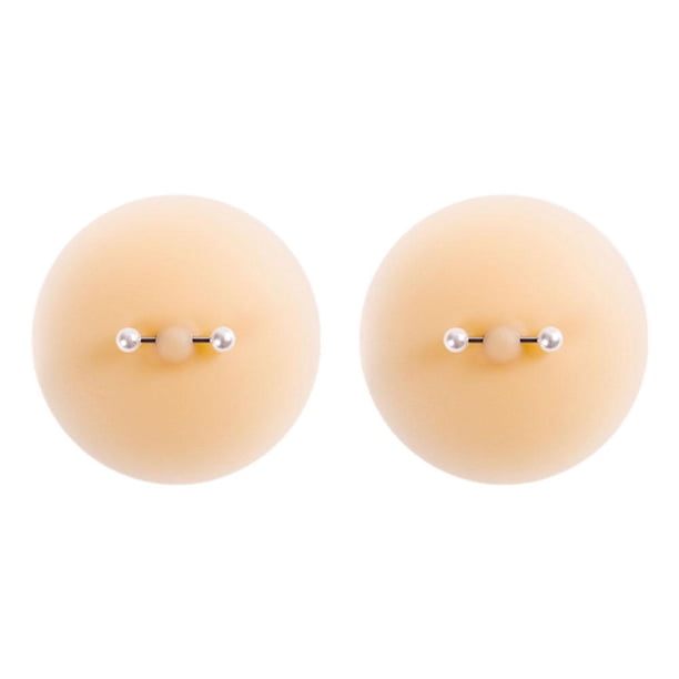 Parche para el pecho sin costuras con tachuelas para pezones. Tapones para pezones con cubierta de silicona Q
