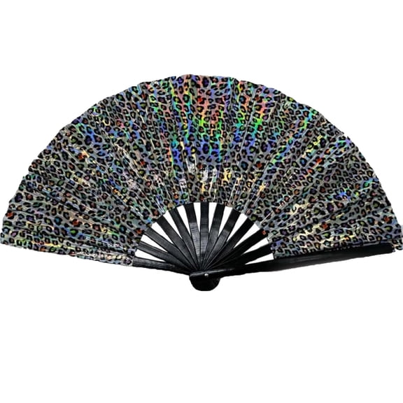 Luoshungang Foldable Country Line Dance Hand Fan - Large 64cm/25.2" Portable Handheld Fan for Dance & Outdoor Events | Lightweight, Durable Design | Compact Closed Size 33cm/12.99"