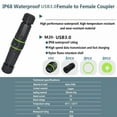 thumbnail image 3 of Chenyang M20 Locking IP68 Waterproof Type-A USB3.0 5Gbps USB-A Female to USB-A Female Extension Adapter Coupler, 3 of 8