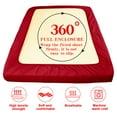 thumbnail image 6 of Super Soft and Durable​​ Microfiber Fitted Sheet, Machine Washable Fitted Bed Sheet with 15 inches Deep Pocket, Twin-XL, 39 x 80 inches, Red, 6 of 7