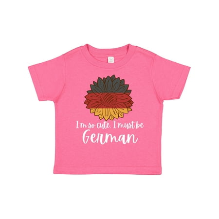 

Inktastic I m So Cute I Must Be German Sunflower Germany Flag Gift Toddler Boy or Toddler Girl T-Shirt