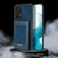 thumbnail image 5 of Back Wallet Case for Samsung Galaxy A13, RFID Blocking Card Slots Holder Premium PU Leather Protective Cover with Kickstand Magnetic Closure Shockproof Anti-Fingerprint Dustproof Case,Blue, 5 of 5