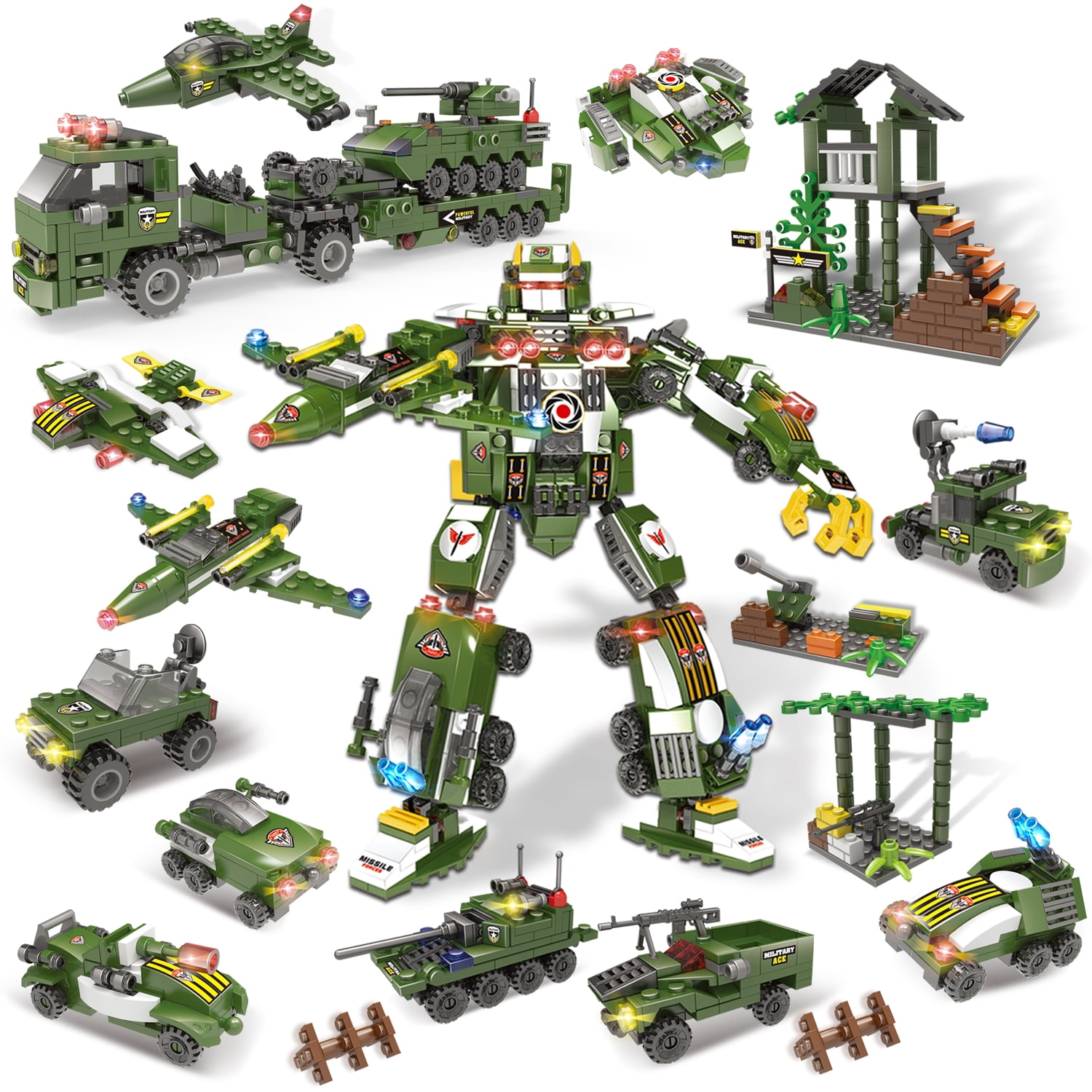 JUMEI STEM Robot Building Toys 12-in-1Building Blocks Toys for 6 Year Dld Boys,Construction Vehicles Kit Building Blocks Best Gifts for Kids Aged 8 9 10 11 Yr Old 376 PCS Engineering Building Bricks