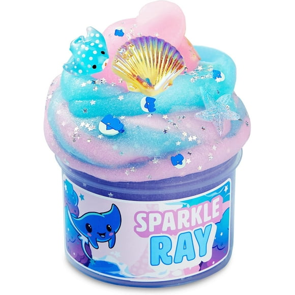 shiyou-Butter Slime Party Favors, Cotton Candy Manta Ray Slime, Non-Sticky, Mess-Free, Stress Relief, Slime for Kids Classroom Prizes Reward, Birthday Toys Gifts for Kids Christmas Party Supplies