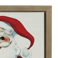 thumbnail image 3 of Kate and Laurel x Piddix Collaboration Santa Claus Framed Linen Textured Canvas Wall Art, 18x24 Gold, Decorative Holiday Wall Decor, 3 of 8