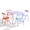 Cotton Candy, variant on Homy Casa Kids Activity Table and 2 Chairs Set, 3-Piece Folding Play Table Set, Pastel Multicolor