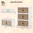 thumbnail image 3 of Costway 50 Gallons Stackable Storage Bins with Lockable Wheels 3 Pack Folding PP Home Organizer, 3 of 10