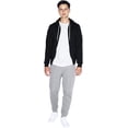 thumbnail image 4 of American Apparel mens Flex Fleece Long Sleeve Zip Hoodie, Style F497w Hooded Sweatshirt, Black, XX-Large US, 4 of 5