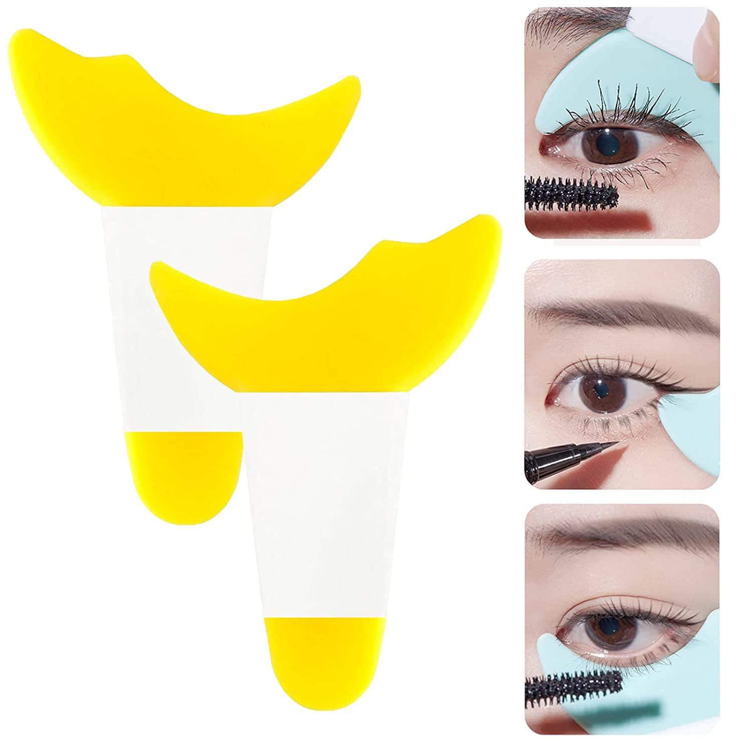 2pcs Mascara Eyelash Shield Applicator Guard Tool, Eyeliner Eyeshadow Auxiliary Guard Tool Pads