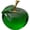 green, variant on Jiibva Green Glass Apple Decorative Figurine, Home Tabletop Collectible Crystal Sculpture, 1 Pc